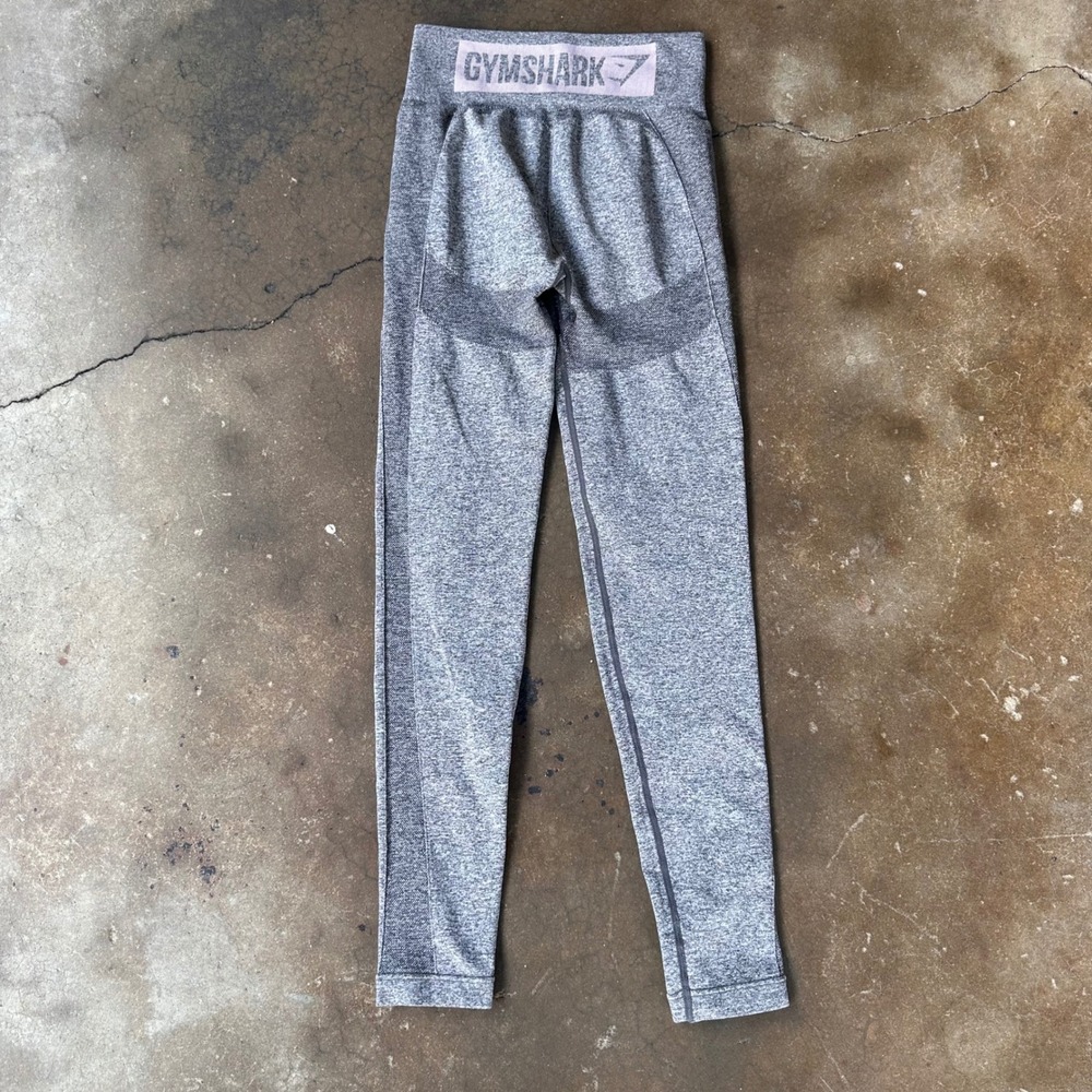 Gymshark Flex Leggings Womens XS Grey Excellent Seamless High Rise Workout